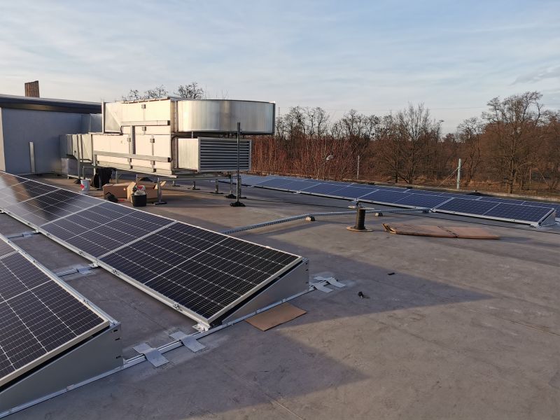 Commercial Solar Installation detail